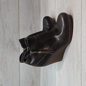 Ugg Australia Women 1009948 Ankle Leather Wedge Boots shoes sz 6.5